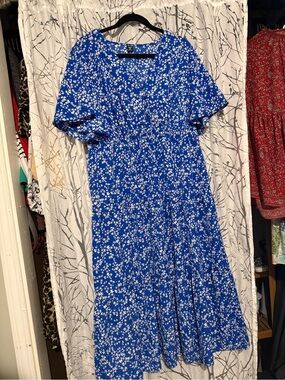 Lioness Royal Blue Floral Maxi Dress